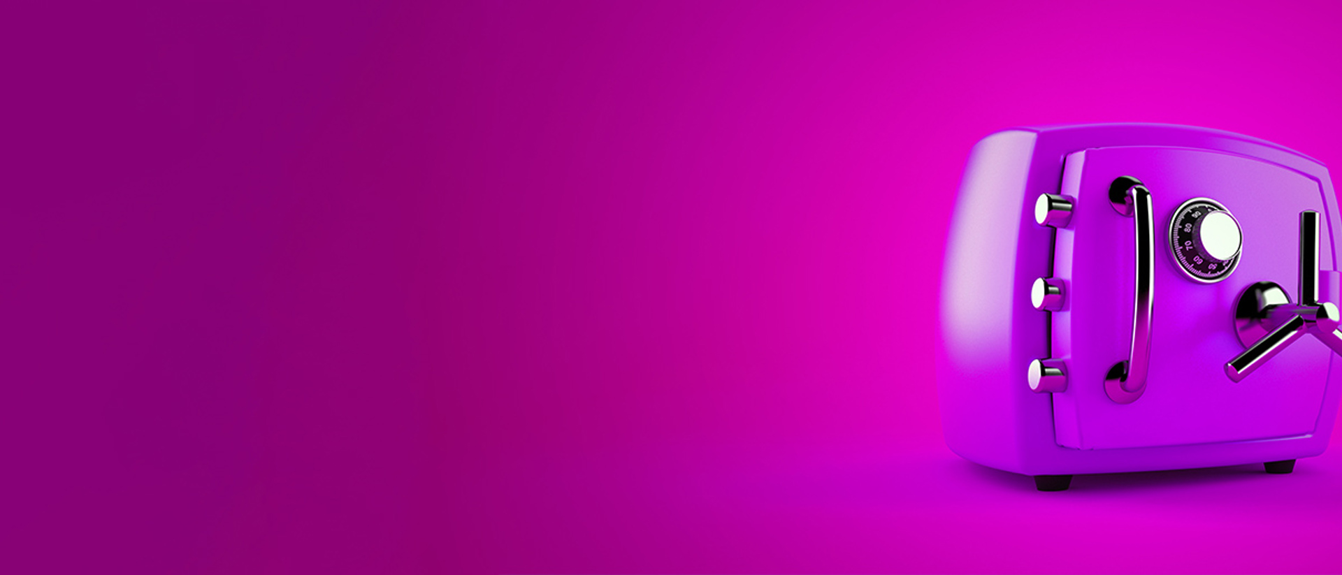 Image of a purple safe on a purple background