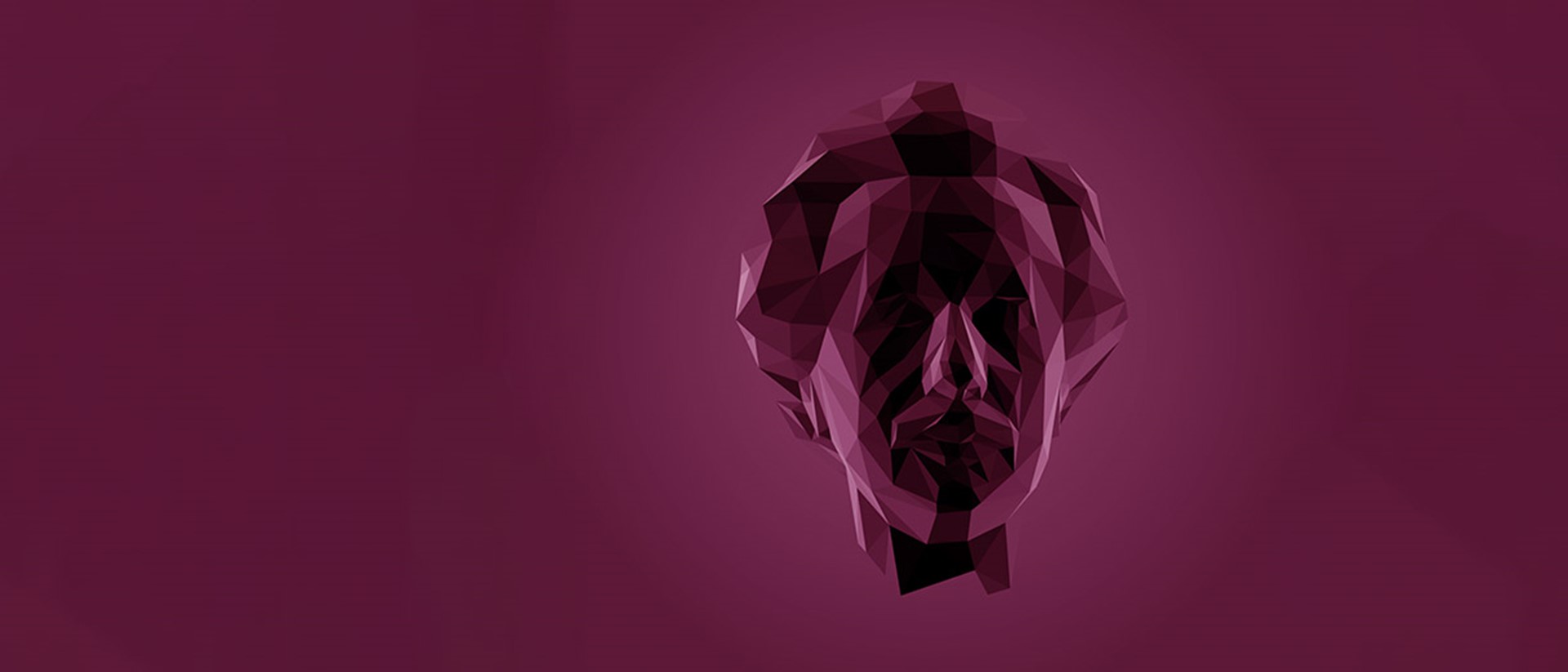 Image of a 3D model based on Alfred Einstein on a purple background