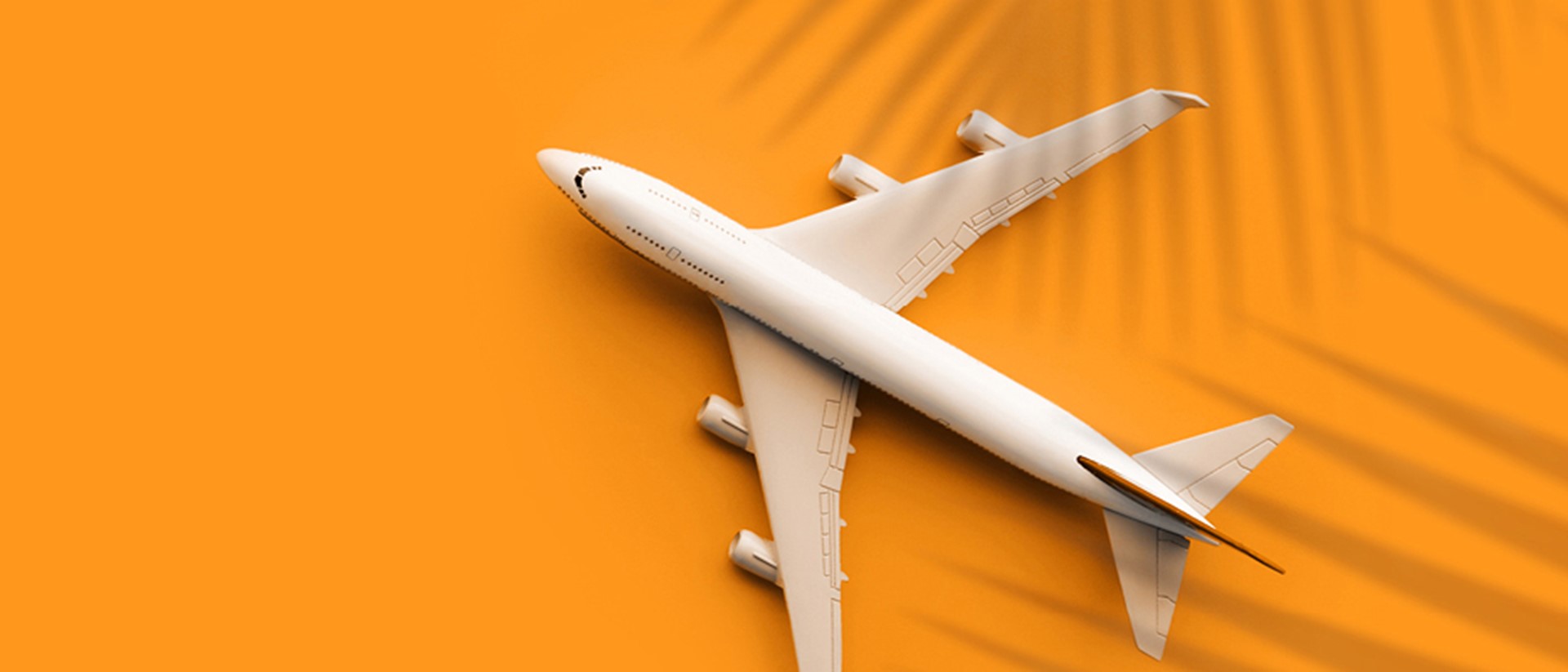 Image of a plane on an orange background