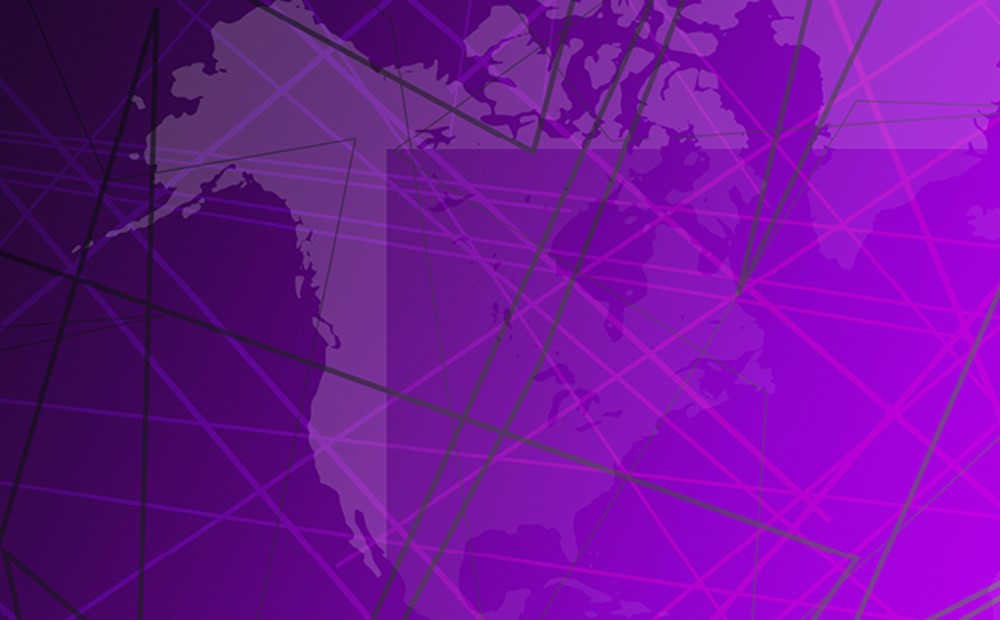 Image of lines on a purple background