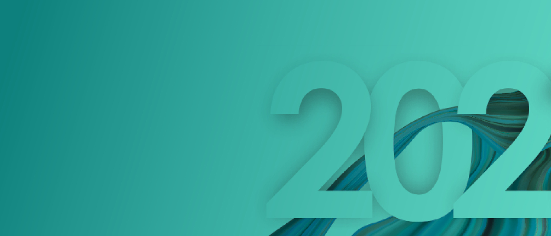 Image of 2021 on a teal background