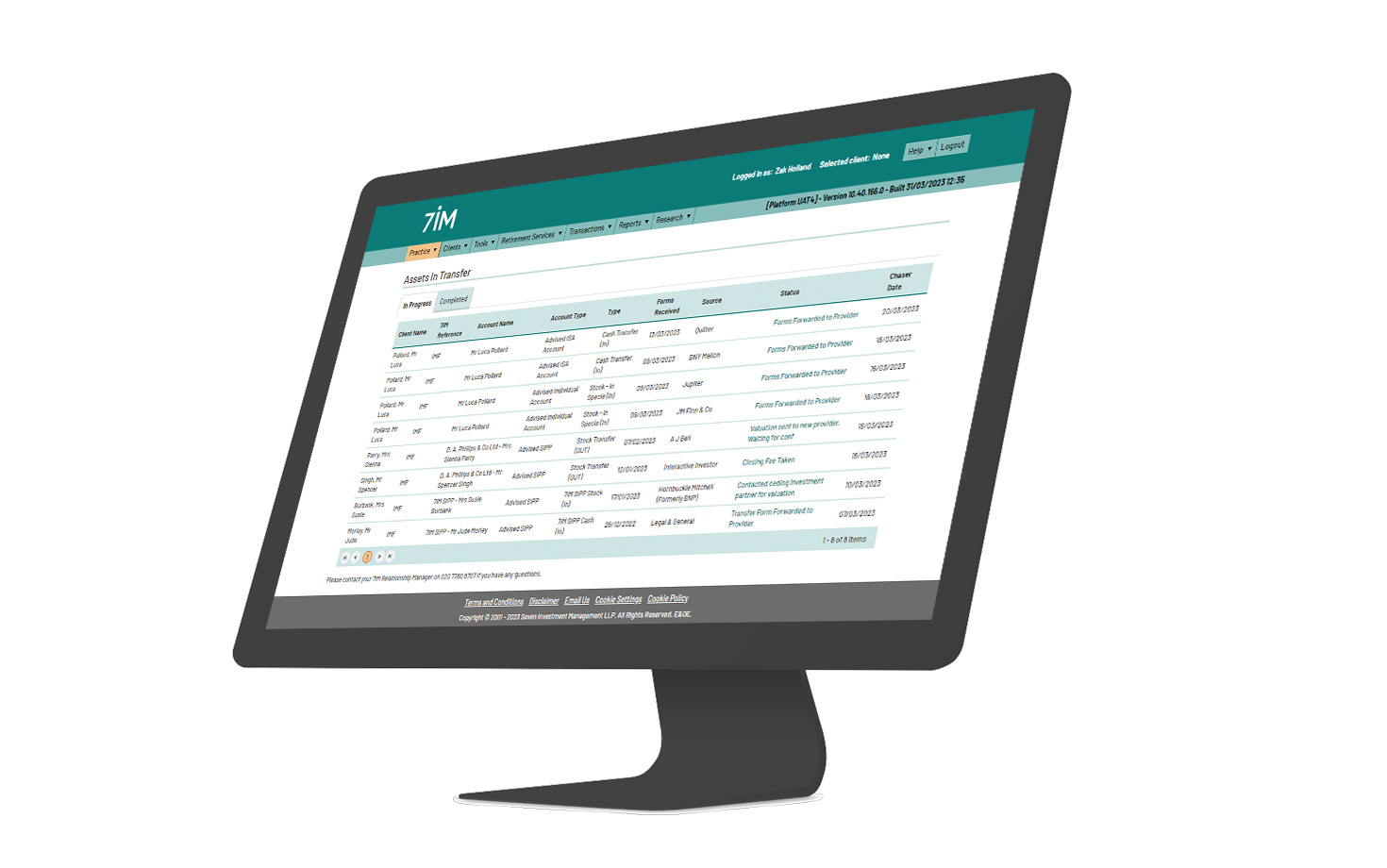 Assets In Transfer Monitor