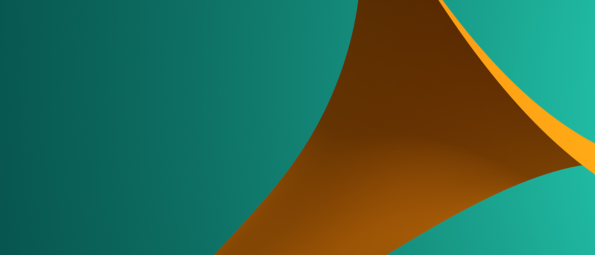 Hero image of one of 7IM's brand shapes in orange and teal