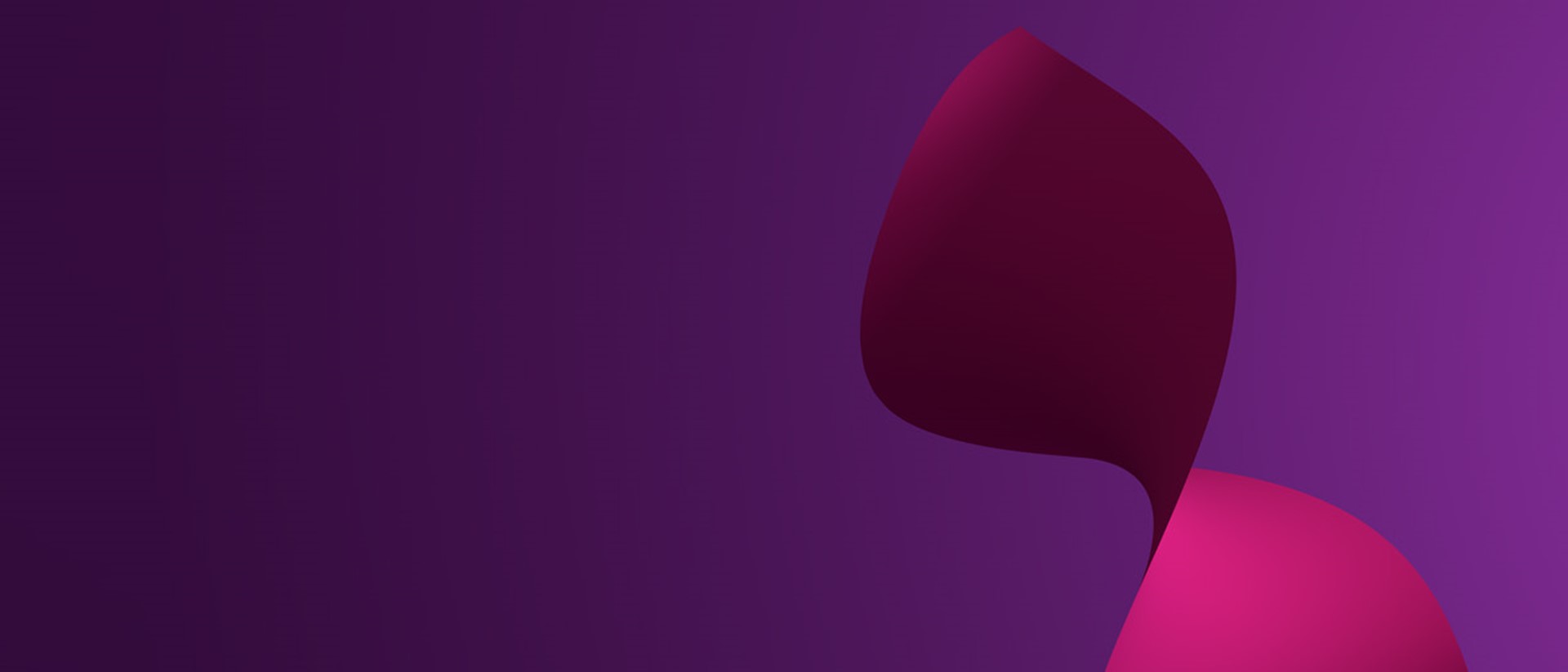 Image of an abstract pink shape against a purple background