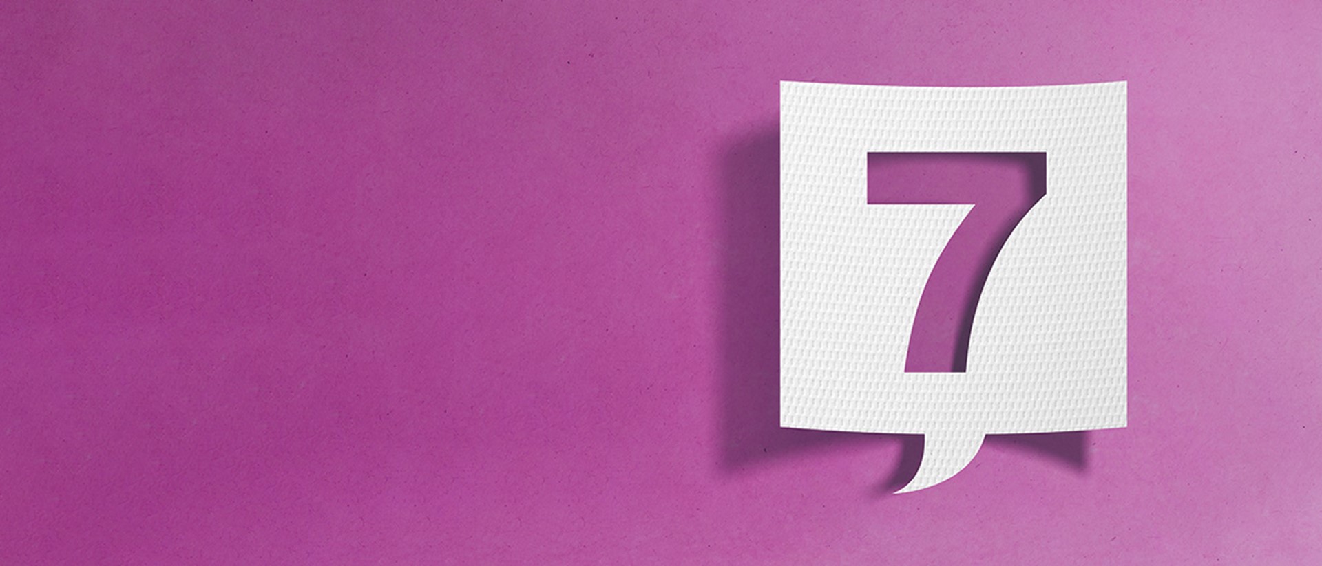 Image of a number 7 on a purple background