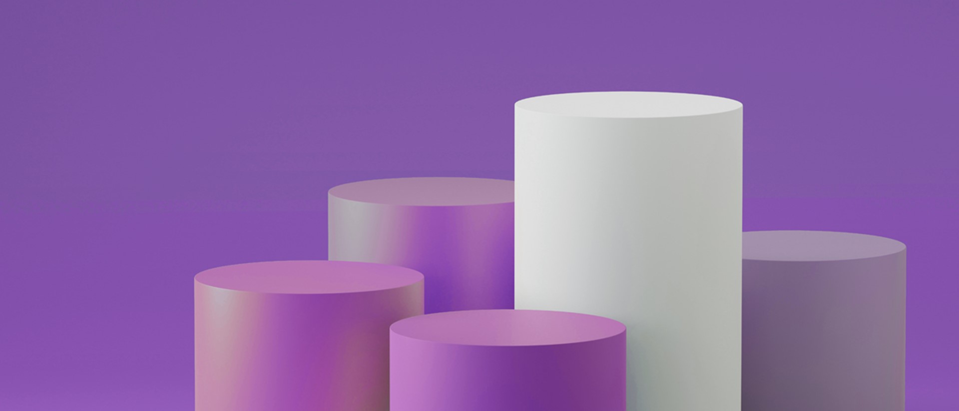 Image of cylinders on a purple background