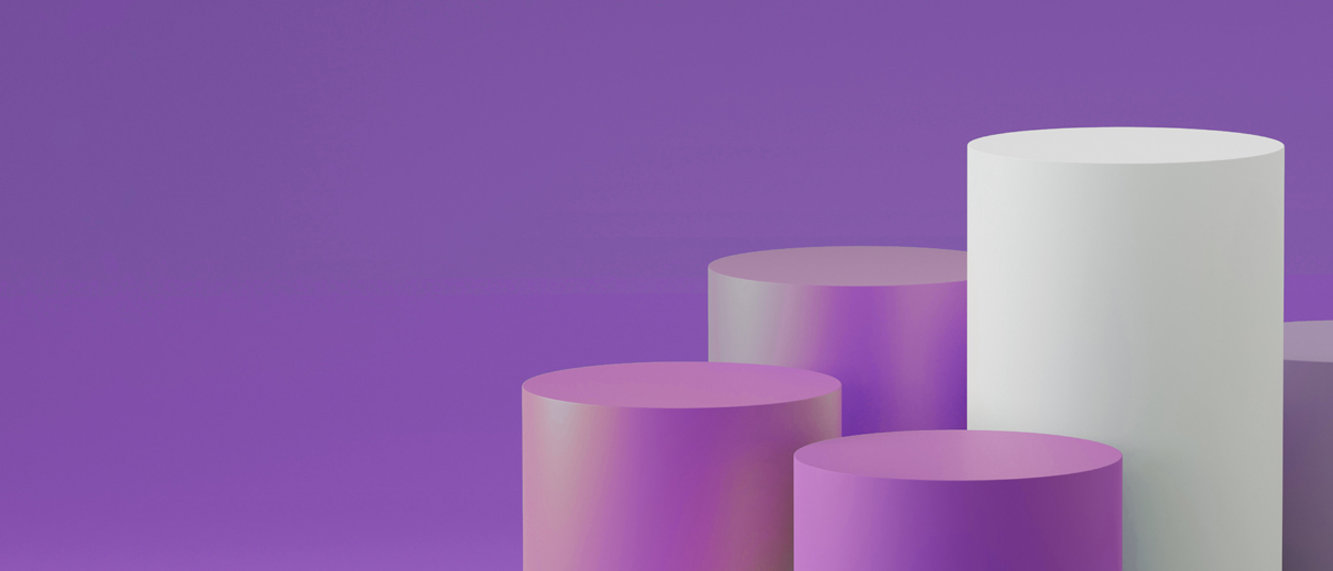 Image of cylinders on a purple background