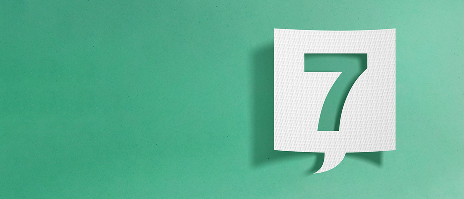 Image of the number 7 on a green background