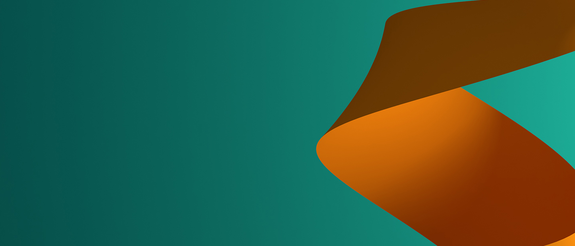 Hero image of one of 7IM's brand shapes in orange and teal