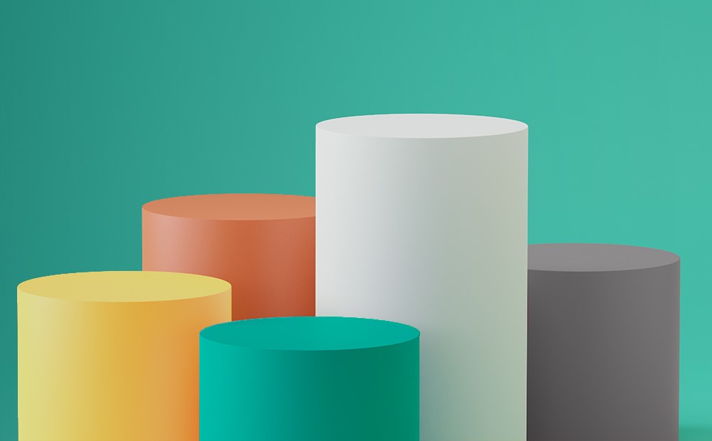 Image of 3D tube charts on a teal background